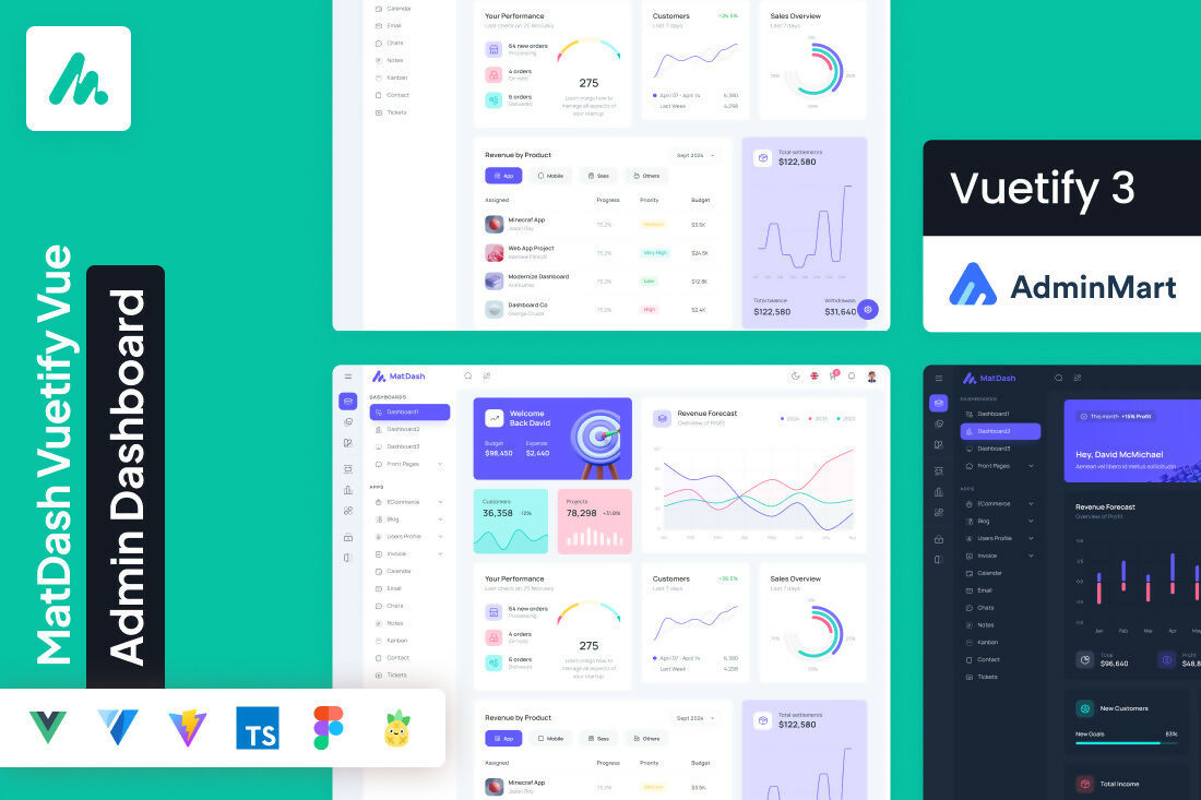 MatDash - Vue (vuetify)