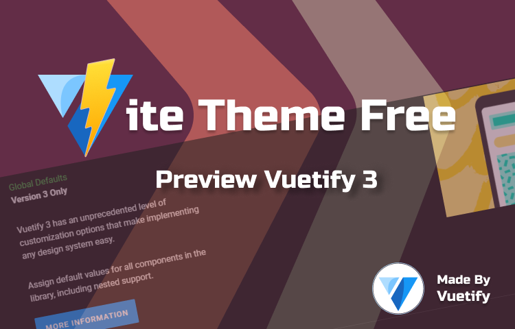 Vuetify 3 - Vite Theme FREE