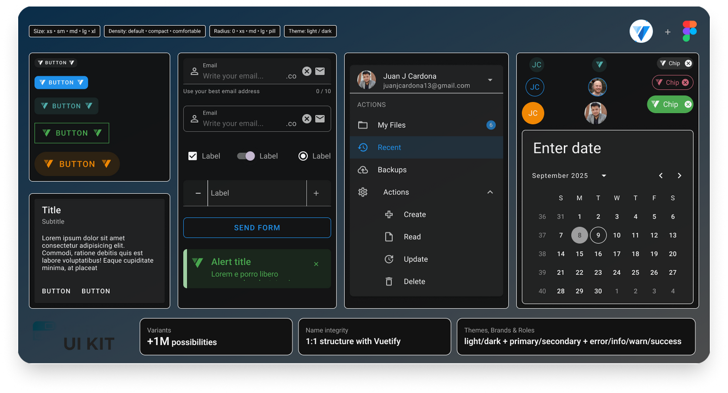 Official Vuetify 3 UI Kit for Figma v3.0 — Pro Edition