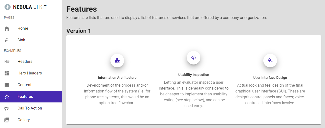 Vuetify 3 - Nebula UI Kit