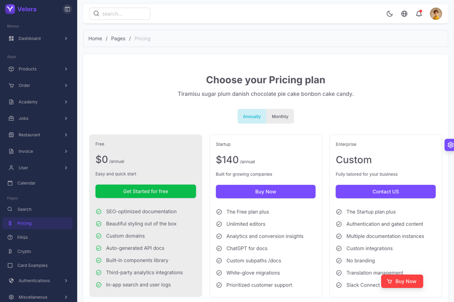 Velora - Admin Template Bundle (VueJs & VueJs + Laravel 12)