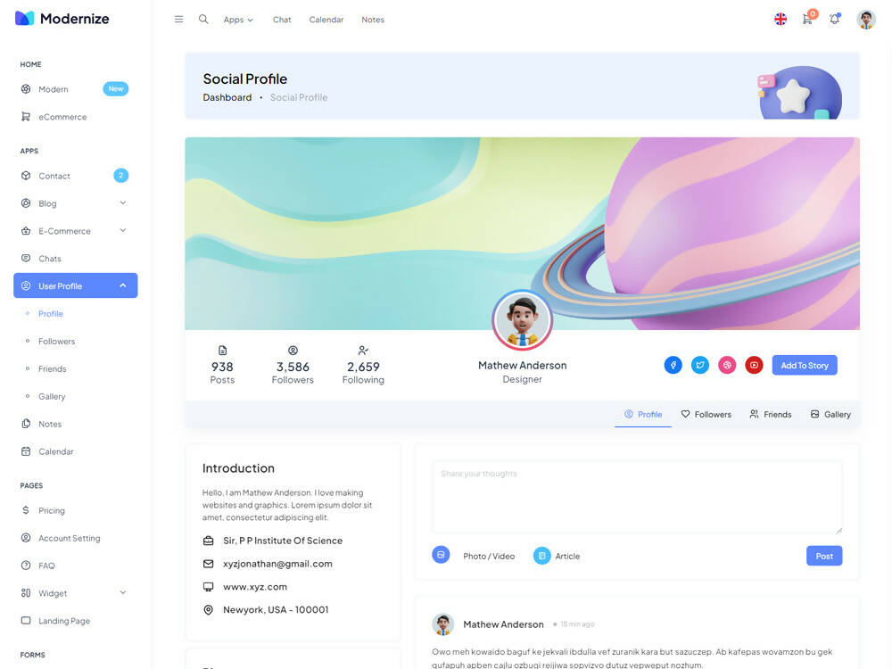 Modernize Vuetify 3 + Vue 3 Admin Dashboard - Vuetify