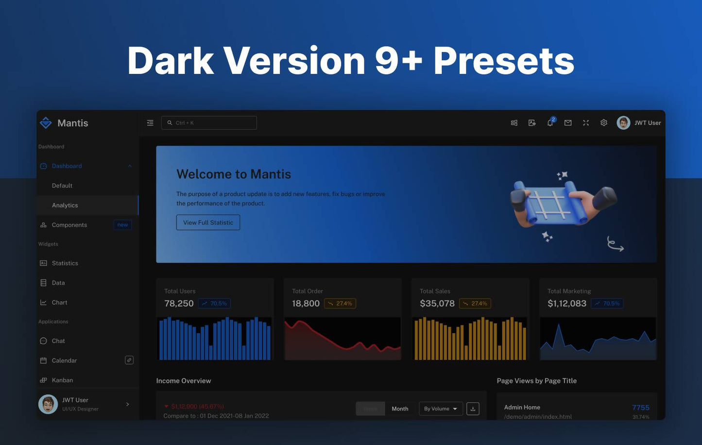 Mantis - Vue3 Typescript based Admin Dashboard Template - Vuetify