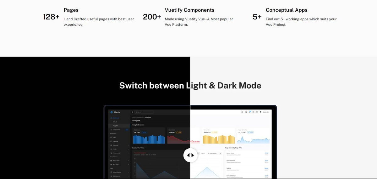 Mantis Free Vuetify VueJs Admin Template - Vuetify