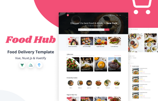 FoodHub - Food Delivery Template - Vuetify