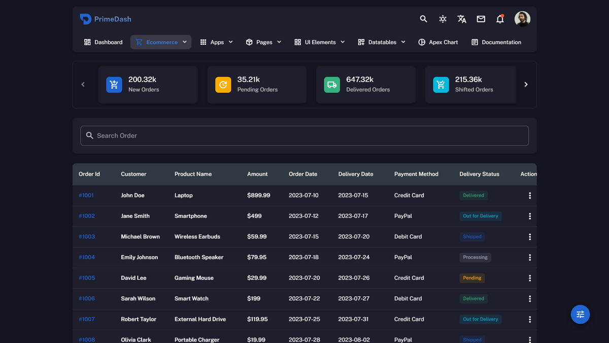 PrimeDash - Vue 3 - Laravel Admin Template