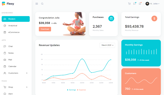 Flexy Vuetify 3 + Vue 3 Admin Dashboard