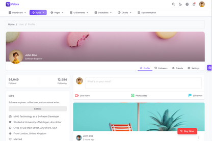 Velora - Admin Template Bundle (VueJs & VueJs + Laravel 12)