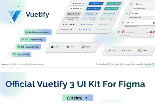 Official Vuetify 3 UI Kit for Figma