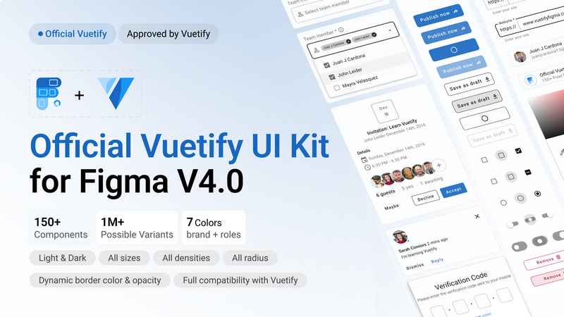 Official Vuetify 4 UI Kit for Figma v4.0 — Pro Edition