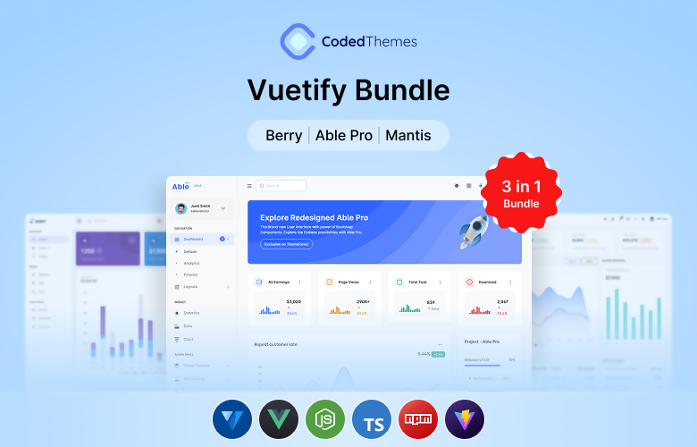 CodedThemes Template Bundle – Vuetify