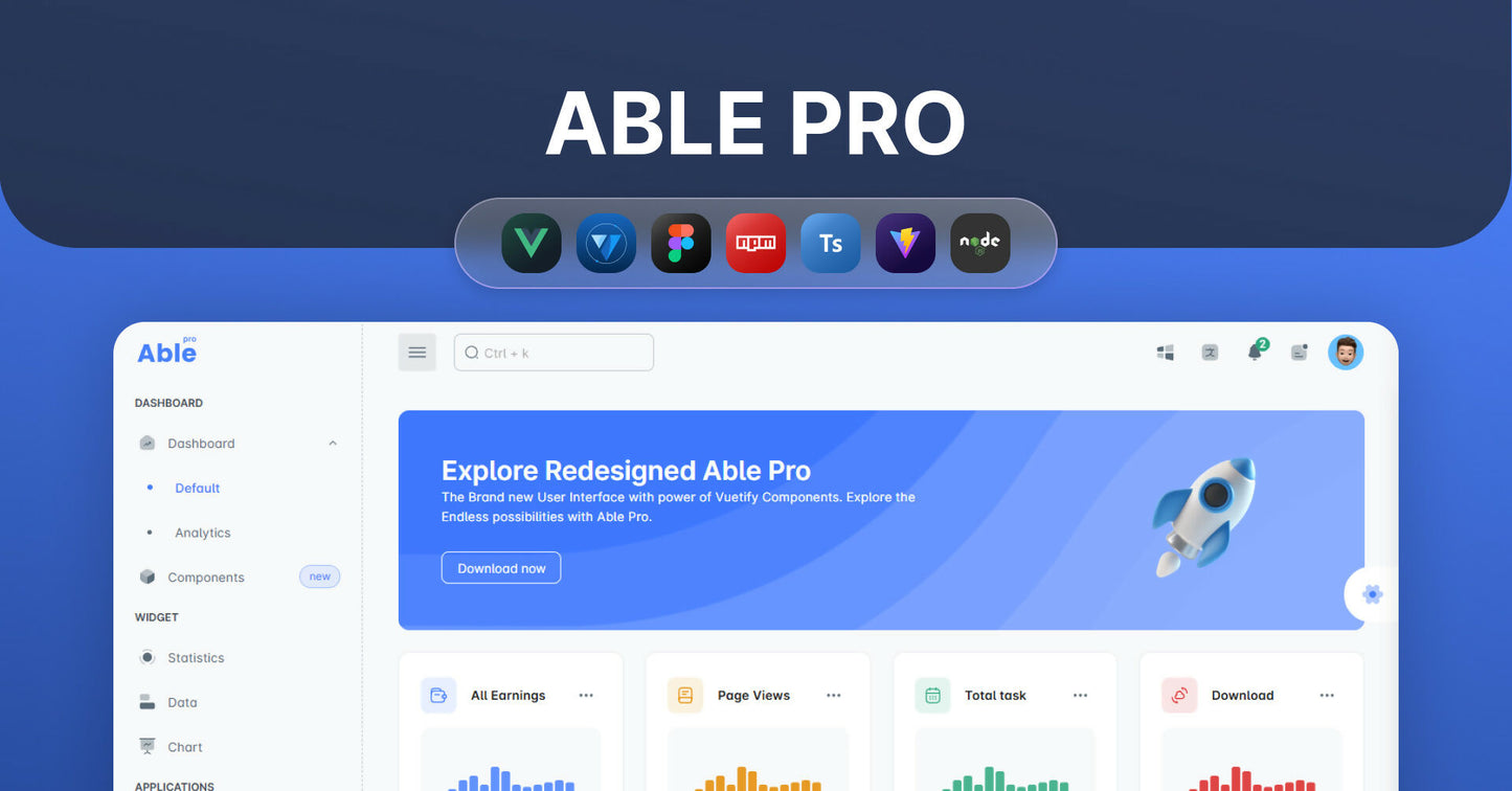 Able Pro- Vuetify 3 Vuejs Admin Dashboard Template