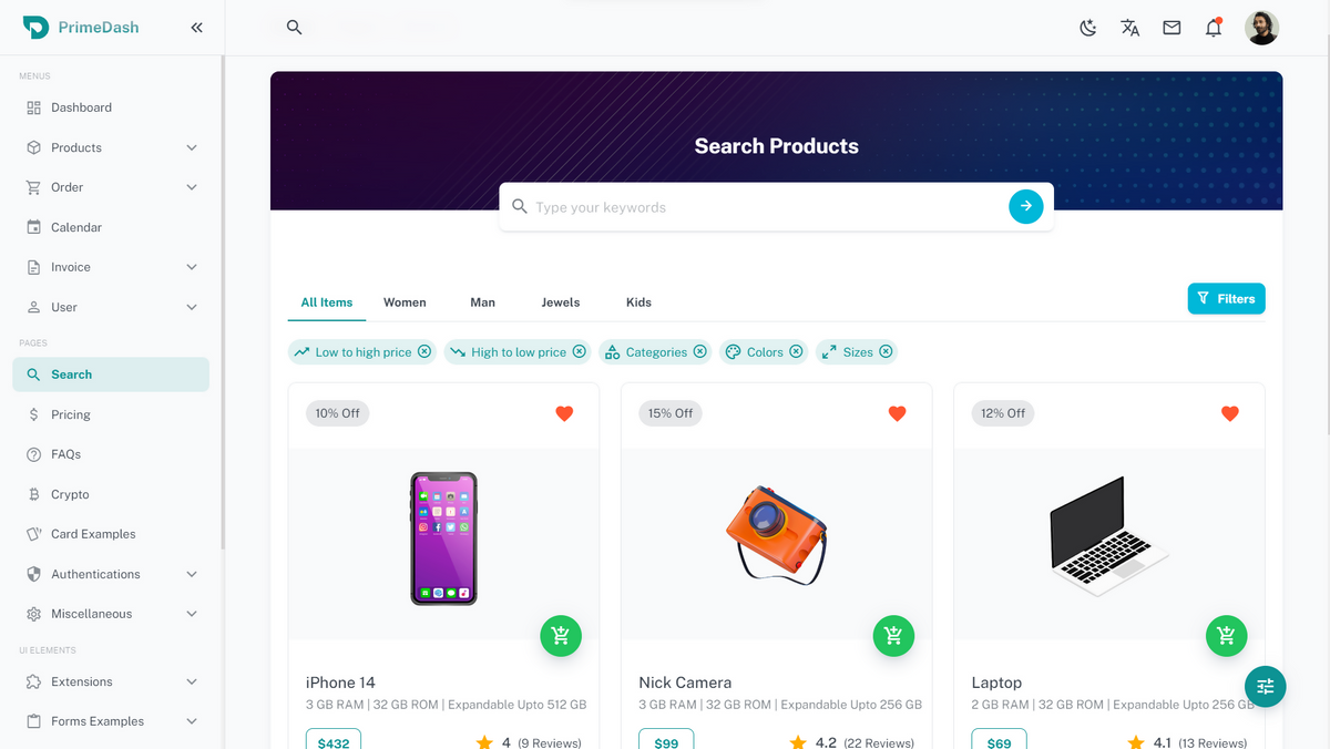 PrimeDash - Admin Template Bundle (VueJs & VueJs + Laravel) - Vuetify