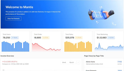 Mantis Free Vuetify VueJs Admin Template - Vuetify