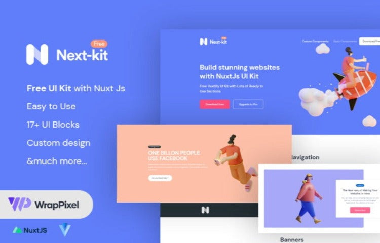 NextKit – Nuxt Js Vuetify UI Kit