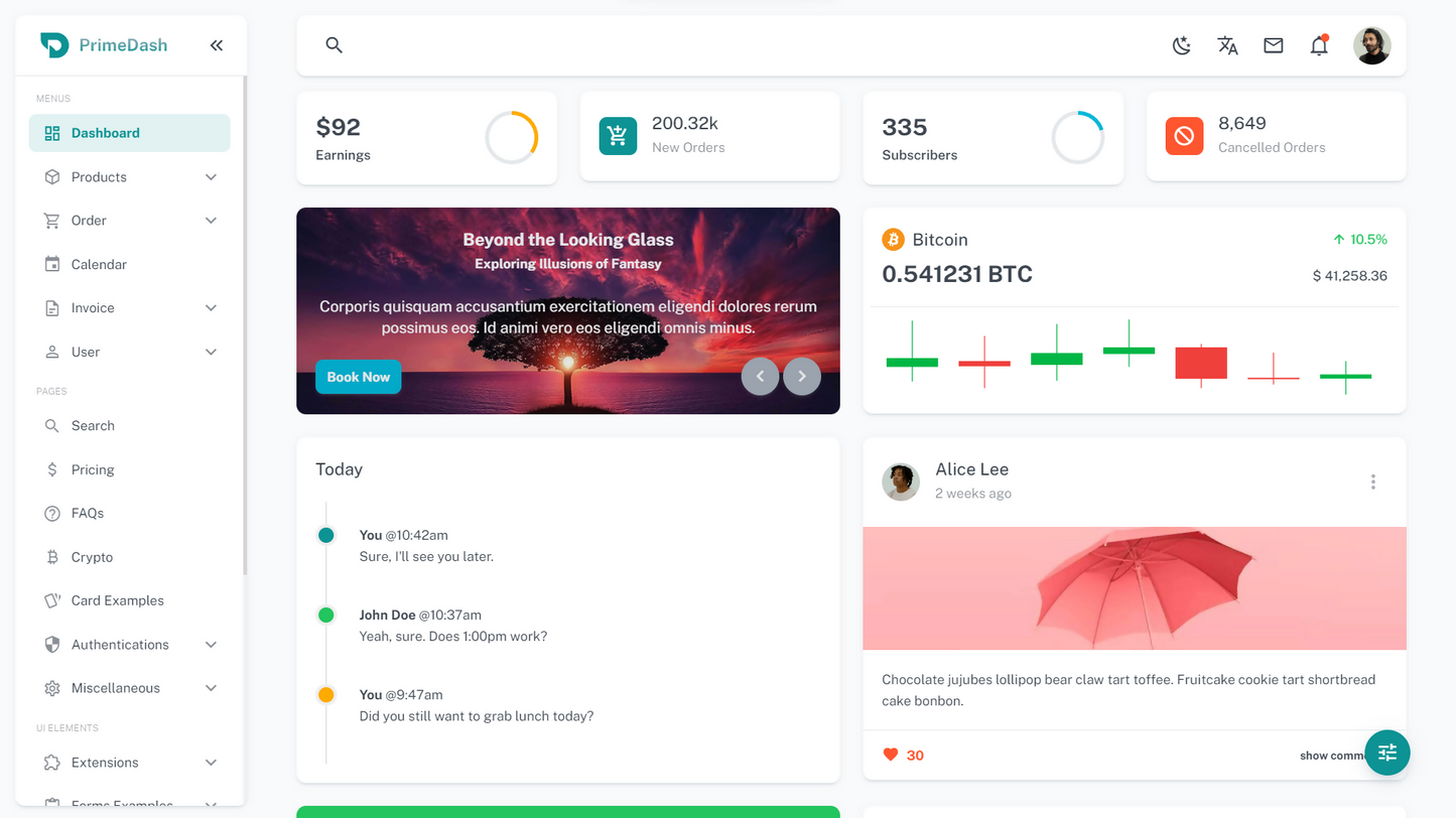 PrimeDash - Admin Template Bundle (VueJs & VueJs + Laravel)