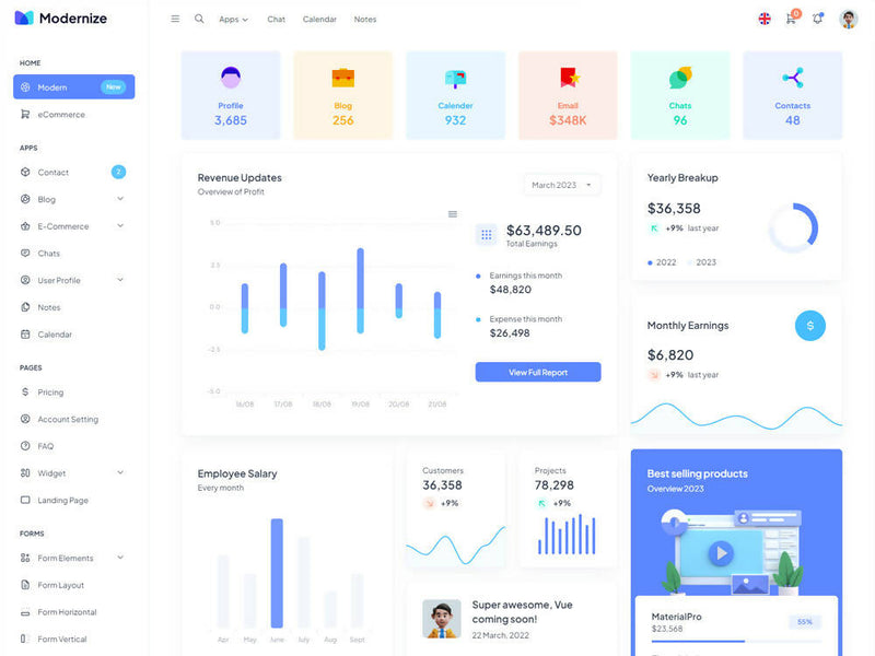 Modernize - Vuetify 4 - Admin Dashboard